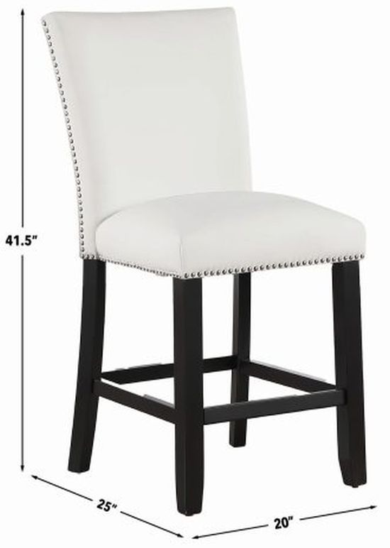 Steve Silver Co. Artemis 2-Piece White Vegan Leather Counter Stool Set-2