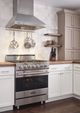 Viking® 3 Series 36" Daffodil Wide Chimney Wall Hood with Ventilator-5