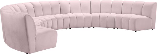 Meridian Furniture Infinity 7-Piece Pink Velvet Modular Sectional-2
