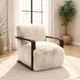 Furniture of America® Elardo White Faux Fur Accent Chair-1