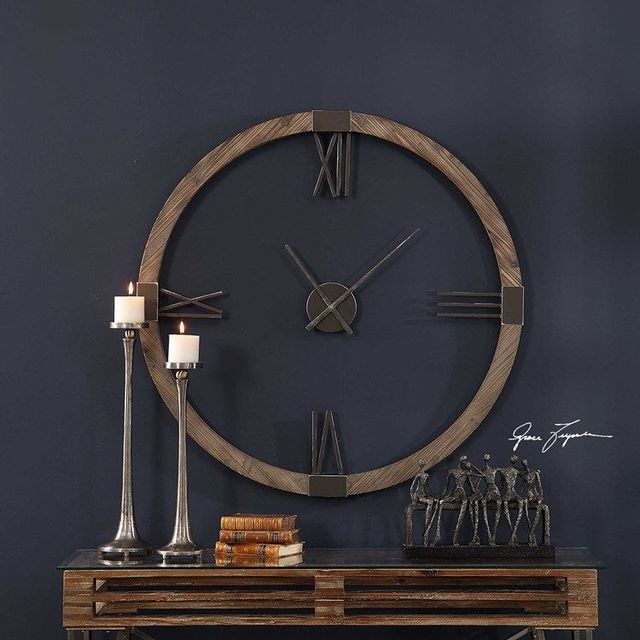 Uttermost® Marcelo Brown Modern Wall Clock-2