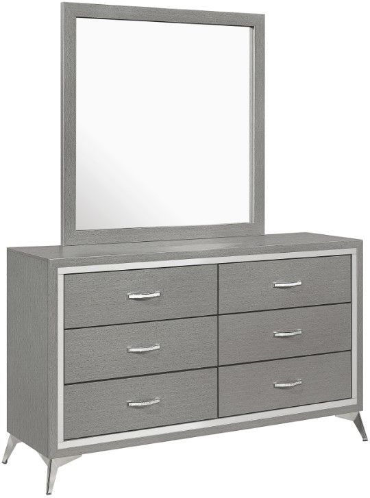 New Classic® Home Furnishings Huxley 4-Piece Gray California King Panel Bedroom Set-3