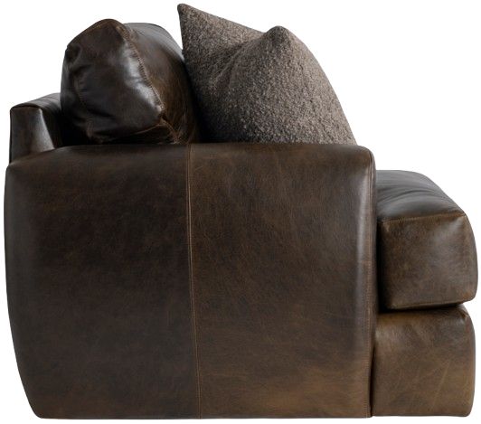 Bernhardt Cameron Bernhardt Living Brown 44" Leather Swivel Chair-4