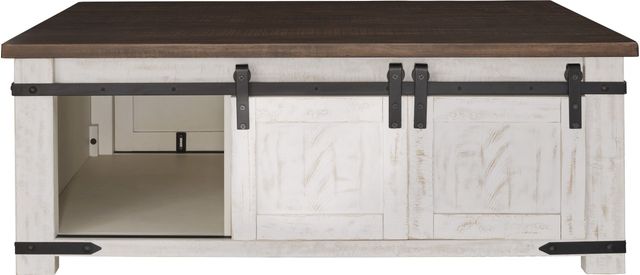 Signature Design by Ashley® Wystfield Brown Coffee Table with Antique White Base-2