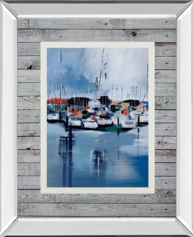 Classy Art Docked by Fitsimmons, A. Mirror Framed Wall Art-0