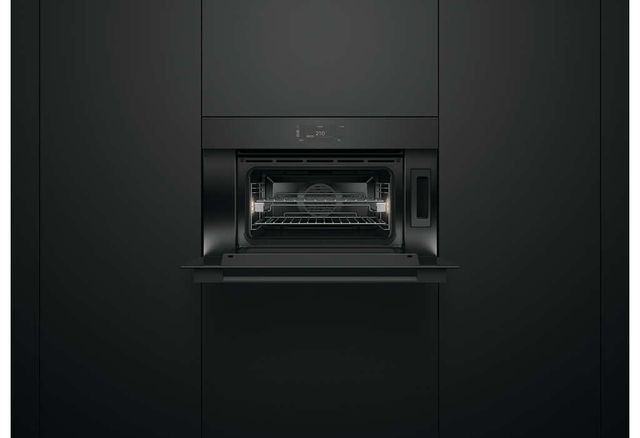 Fisher & Paykel Series 9 Minimal 30" Black Glass Compact Combination Steam Oven-3