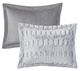 Olliix by Madison Park Gia Grey Full/Queen Back Print Long Fur Comforter Mini Set-1