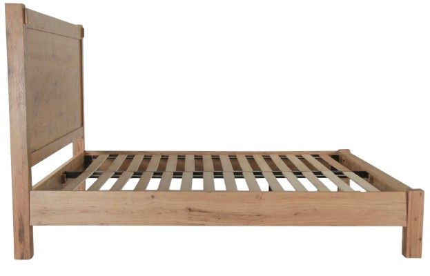 Home Trends & Design Flagstaff Distressed Oak Queen Panel Bed-2