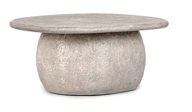Classic Home Britney Light Gray Outdoor Round Coffee Table