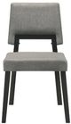 Armen Living Channell 2-Piece Charcoal/Black Upholstered Dining Chair Set-2