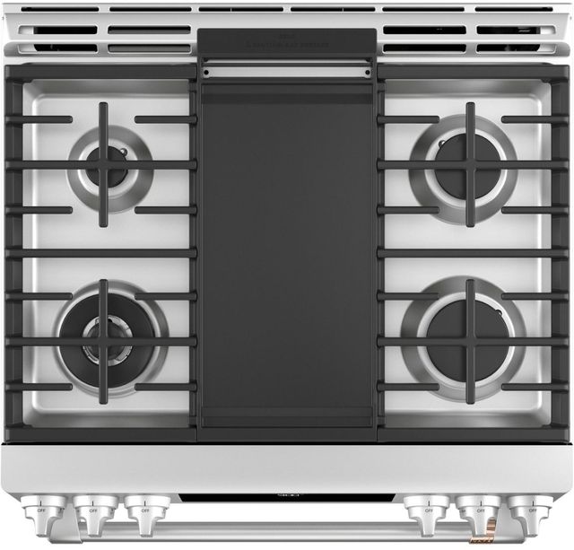 Café™ 30" Stainless Steel Smart Slide-In Dual Fuel Range with Warming Drawer-11