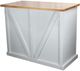 American Heartland Manufacturing Rustic Bright White Shutter Door Kitchen Island-3
