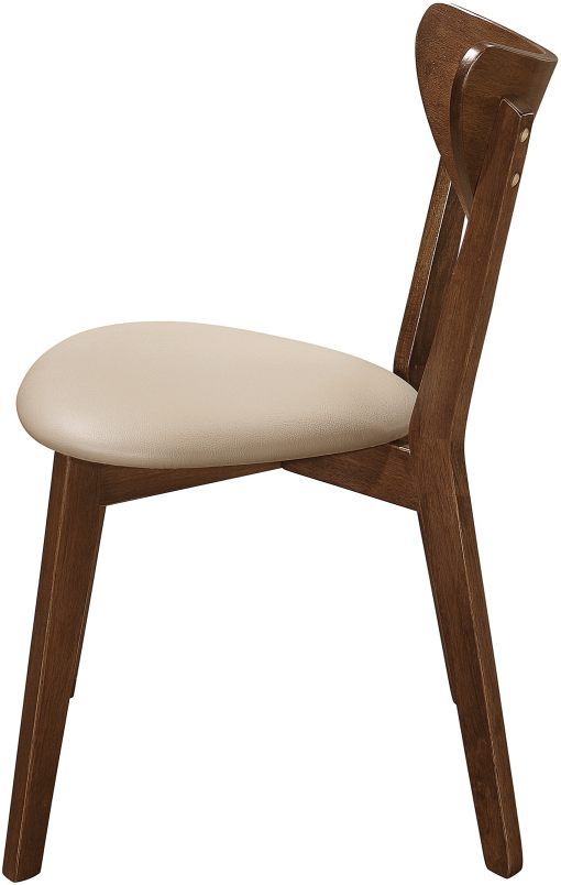 Coaster® Kersey 2-Piece Beige/Chestnut Dining Side Chairs-2