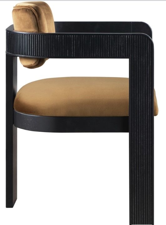 Meridian Furniture Sacha Saddle/Black Velvet Dining Chair-3