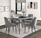 Homelegance® Keene Gray Dining Table with Black Hairpin Metal Legs -3