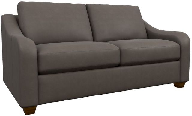 La-Z-Boy® Charlie Greystone Leather Apartment-Size Sofa-0