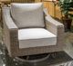 Signature Design by Ashley® Revare Beach Beige Fabric/Resin Wicker Outdoor Swivel Lounge-2