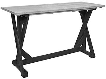 C R Plastics Harvest 72" Slate/Light Grey Bar Table-0