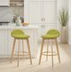Armen Living Vera Brown/Moss Green Barstool-1