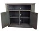 American Heartland Manufacturing Rustic Dark Blue Tall Corner TV Stand-1