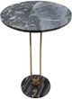A & B Home Alexus Black Marble Top Side Table with Gold Aluminum Body-5