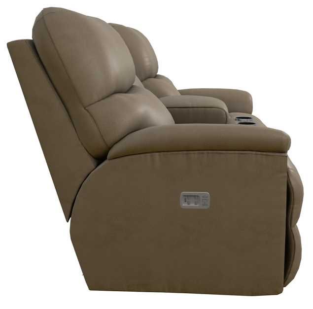 La-Z-Boy® Trouper Marble Power Reclining Loveseat with Console, Headrest, and Lumbar-2