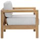 Dovetail Furniture Boe Light Gray/Natural Fabric/Teak Outdoor Sofa Chair-3
