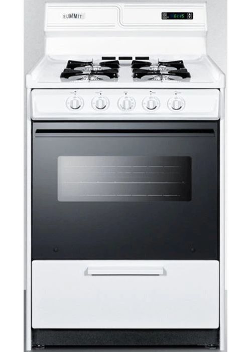 Summit® 24" White Freestanding Gas Range-0