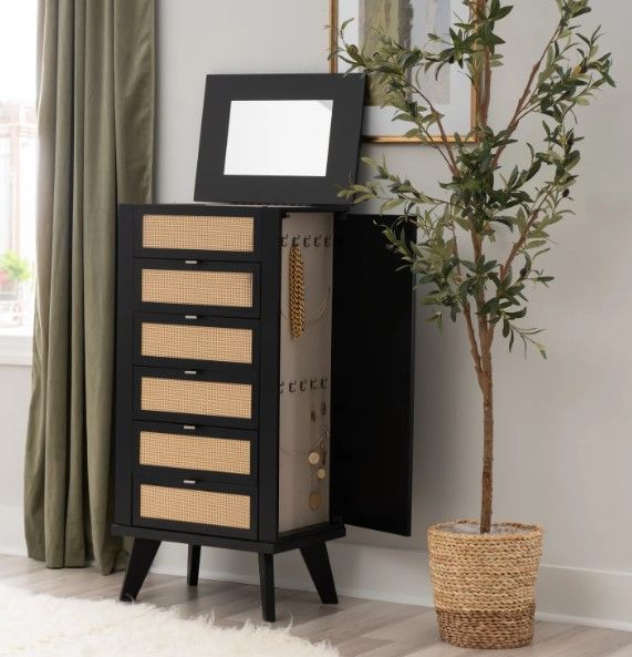 Powell® Claudette Black Jewelry Armoire-1