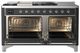 Ilve® Majestic III 60" Graphite Matte Pro Style Dual Fuel Liquid Propane Range with Solid Door and Chrome Trim-1