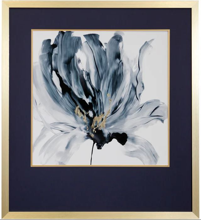 Stylecraft Black/Blue/White Framed Print-0