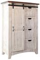 International Furniture Direct Pueblo 4-Piece Brown/White Eastern King Bedroom Set-3