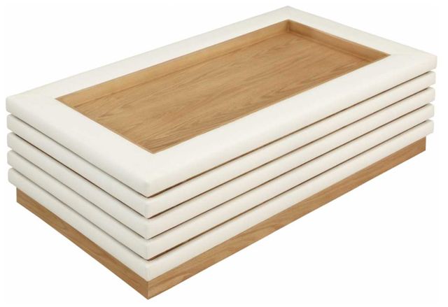 Meridian Furniture Rory Cream/Natural Rectangular Coffee Table-3