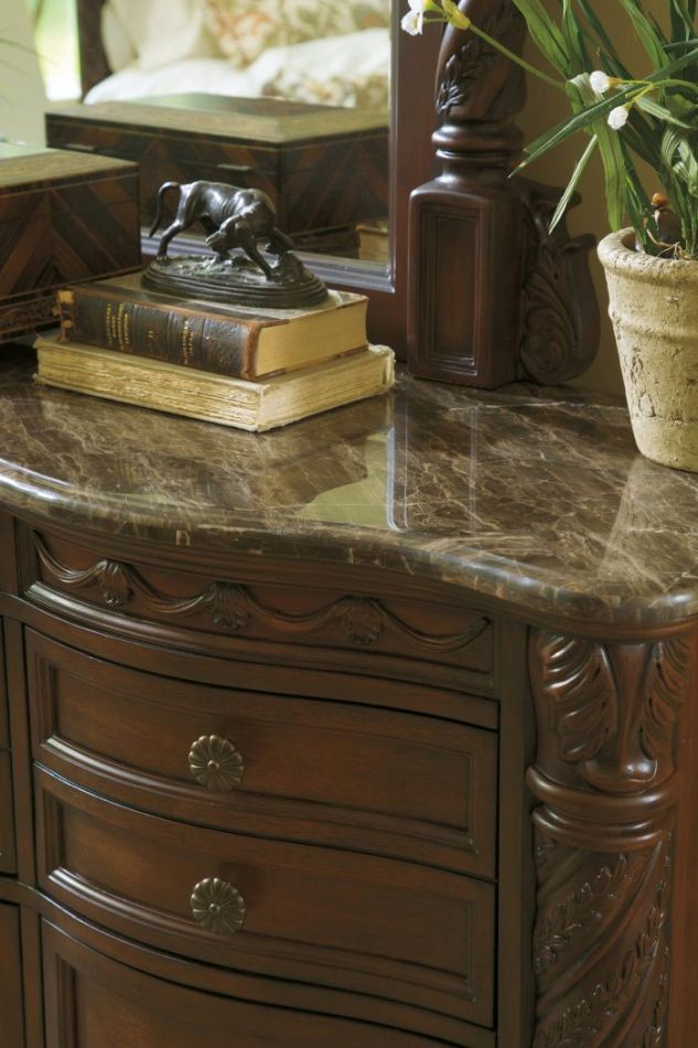 Millennium® By Ashley® North Shore Dark Brown Dresser and Mirror-2