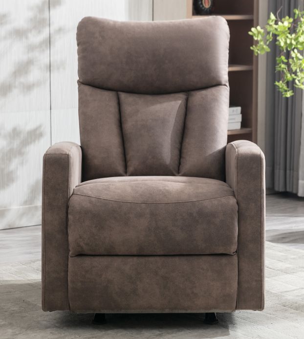 Mazin Furniture Kenneth Neutral Taupe Rocker Recliner Chair-2