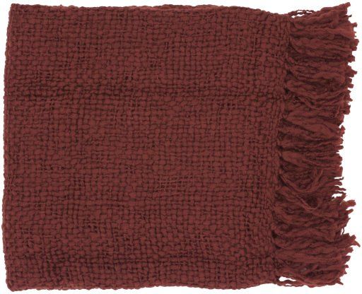 Surya Tobias Garnet 51"x71" Throw Blanket-0