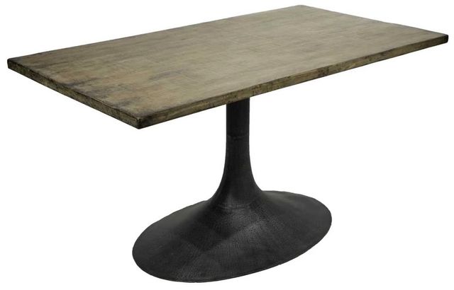 Nest Home Collections Megan Antique Natural Dining Table with Iron Base-0