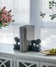 A & B Home Black Attenta Lion Bookends-5
