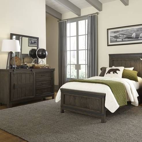 Liberty Furniture Thornwood Hills 3-Piece Rock Beaten Gray Twin Bedroom Collection