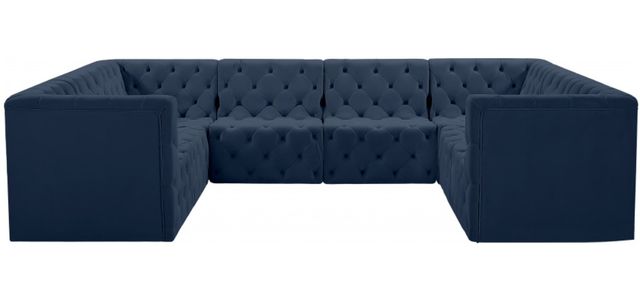 Meridian Furniture Tuft 8-Piece Navy Modular Sectional Set-0
