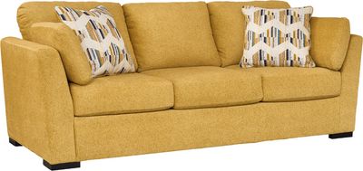 front view of the Signature Design by Ashley® Keerwick Sunflower Sofa