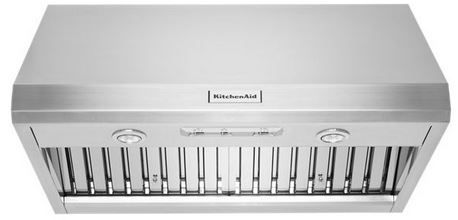 KitchenAid® 36" Stainless Steel Wall Mounted Canopy Range Hood-SER# 4753 Blower not included-0