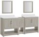 Linon Barkley 5-Piece Sandstone 31" Sink Vanity Mirror Floor Cabinet Set-0