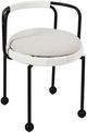 TOV Furniture Pansy Black/Cream Fabric/Iron Outdoor Dining Chair-3
