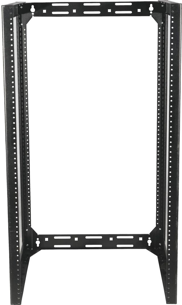 Sanus® Component Series Black 20U Stackable Skeleton Rack-3