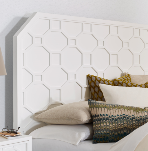 Legacy Classic Chelsea by Rachael Ray Bright White Lattice Queen Panel Bed-2