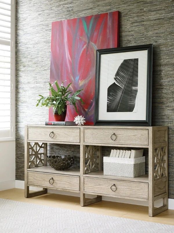 Hammary® Vista Biscane Oyster Hall Console-1