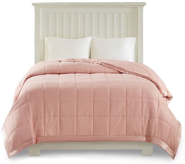 Olliix by Madison Park Blush All Season Hypoallergenic Microfiber Down Alternative King Windom Blanket-3