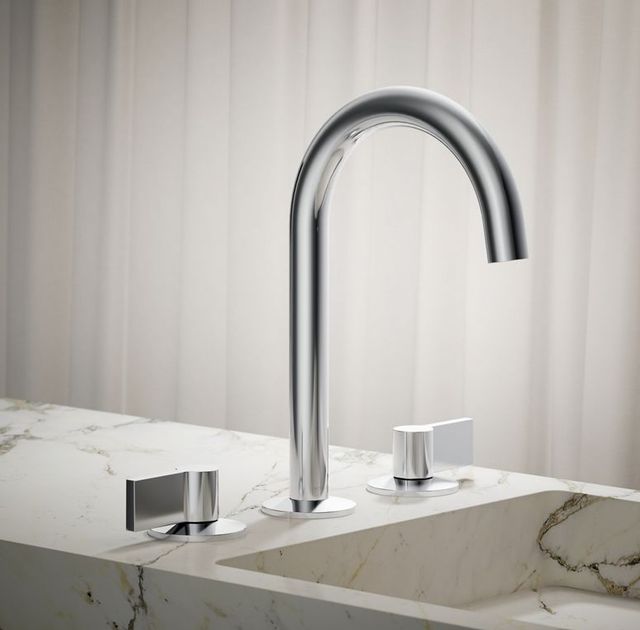 KOHLER® Components® Polished Chrome 1.2 GPM Bathroom Sink Faucet Spout with Tube Design-1