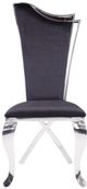ACME Furniture Cyrene 2-Piece Black/Stainless Steel Side Chair-2
